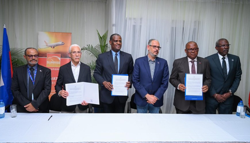 Reprise des vols domestiques : un protocole d'accord signé entre l'État haïtien et Sunrise Airways