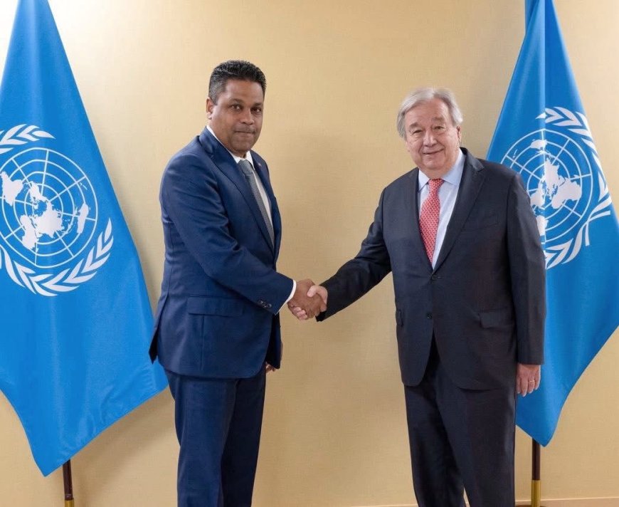 Haïti – Diplomatie : le conseiller président Laurent Saint-Cyr plaide pour une force multinationale auprès d’António Guterres