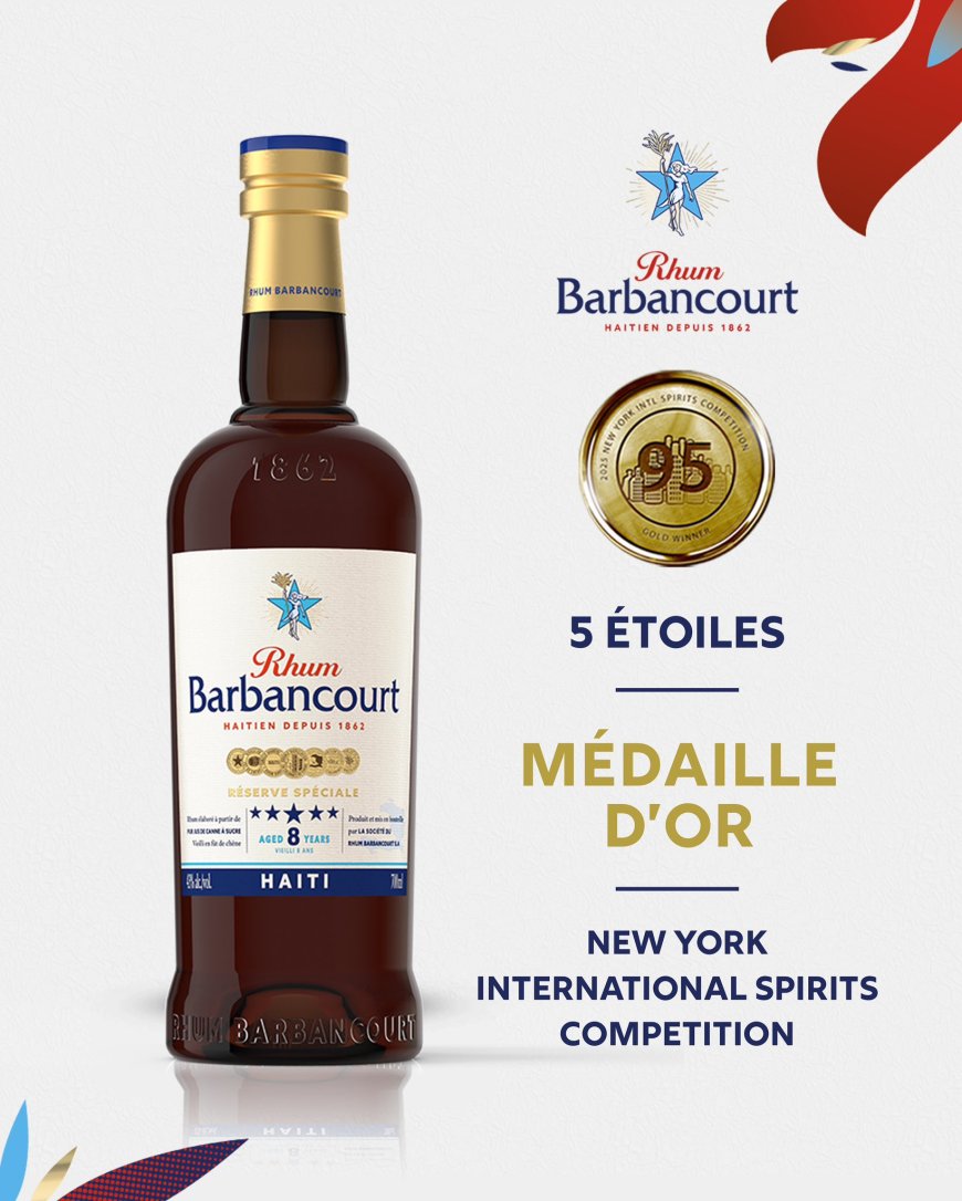 Rhum Barbancourt médaillé d'or au New York International Spirits Competition 2025