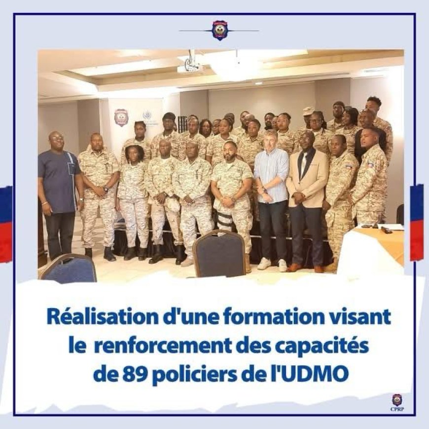 Réalisation d'une formation visant le renforcement des capacités de 89 policiers de l'UDMO