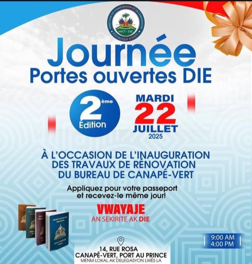 La DIE lance la 2ème édition de sa Journée Portes Ouvertes à Canapé-Vert